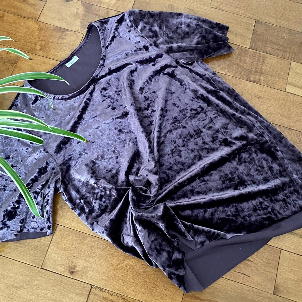 ❌SOLD❌ JACQUELINE de YONG Crushed Velvet Crop - Picture 5 of 11
